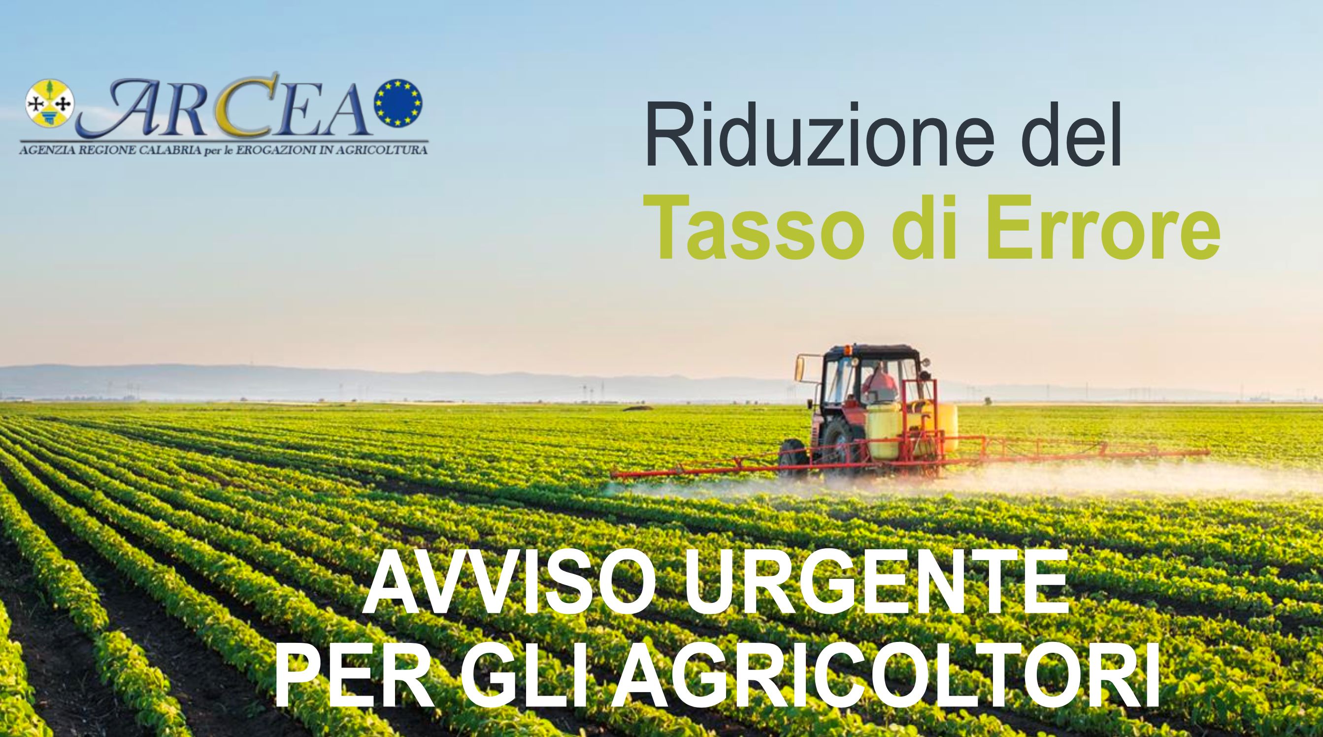 Avviso urgente per gli agricoltori